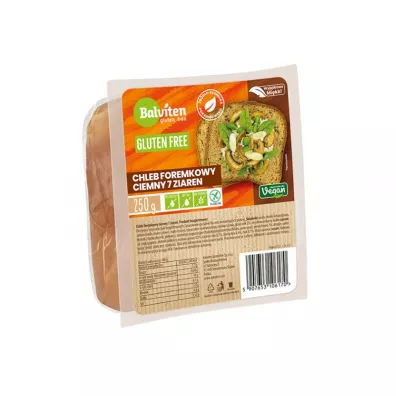 Balviten Chleb foremkowy ciemny 7 ziaren bezglutenowy 250 g