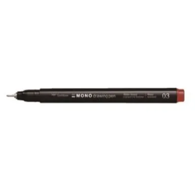 Tombow Cienkopis mono drawing czerwony 0.35mm