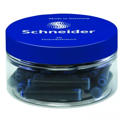 Schneider Naboje do pi�r plastikowy s�oik niebieskie 30 szt.