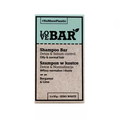 Love Bar Shampoo Bar szampon w kostce do w�os�w normalnych i t�ustych Bergamotka & Limonka 2 x 30 g