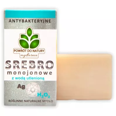 Mydlarnia Powr�t do Natury Ro�linne myd�o ze srebrem monojonowym i wod� utlenion� (100% naturalne) 100 g