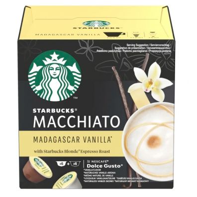 Starbucks Nescafe Dolce Gusto Kawa Vanilla Macchiatto w kapsukach 6 x 16.5 g + 6 x 5.5 g
