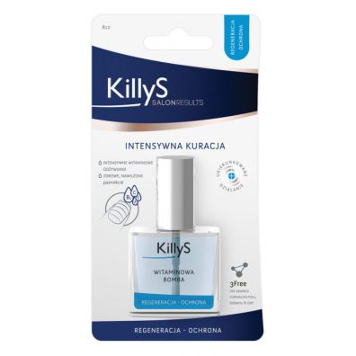 KillyS Salon Results Vitamin Booster witaminowa bomba intensywna kuracja odżywka do osłabionych i łamiących się paznokci 10 ml