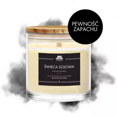 Big Nature wieca sojowa inspiracja zapachowa Black Opium 215 g
