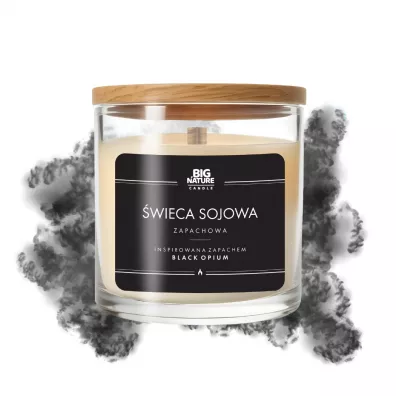 Big Nature wieca sojowa inspiracja zapachowa Black Opium 215 g