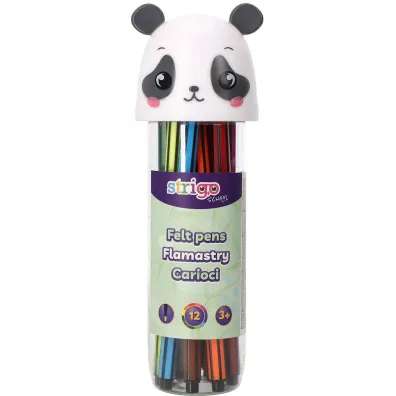Strigo Flamastry Panda 12 szt.