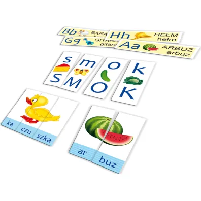 Puzzle Litery wyrazy sylaby Adamigo