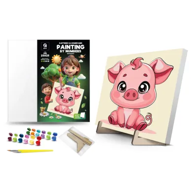 Malowanie po numerach - �winka 25x25cm Qbee