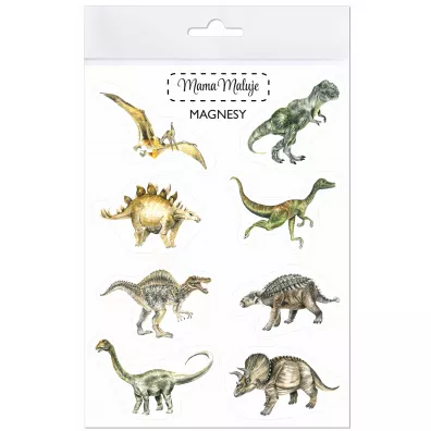 Mama Maluje Magnesy Dinozaury 8 szt.