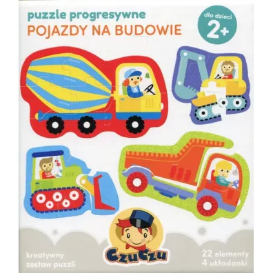 Puzzle progresywne Pojazdy na budowie Bright Junior Media