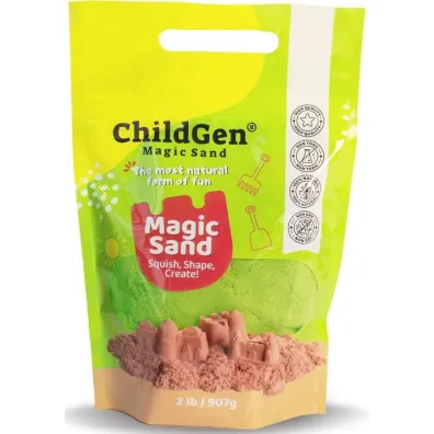 Piasek do formowania naturalny zielony 907g ChildGen