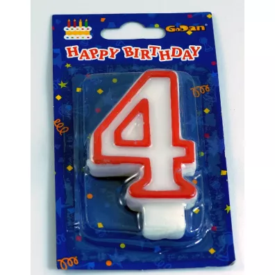 Godan wieczka cyferka 4, czerwony kontur