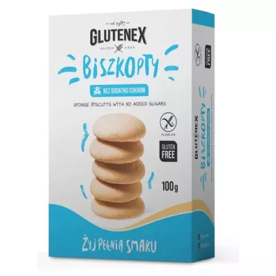 Glutenex Biszkopty bez dodatku cukr�w bezglutenowe 100 g