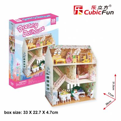 Puzzle 3D Dreamy Domek dla lalek Cubic Fun