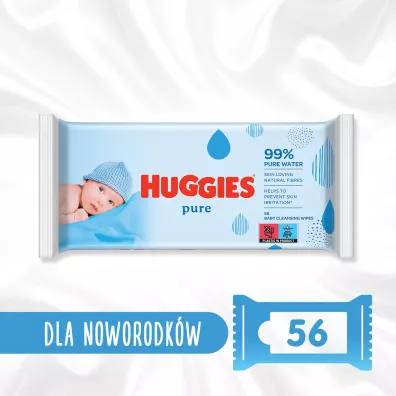 Huggies Chusteczki nawilane Pure Zestaw 10 x 56 szt.