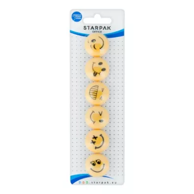 Starpak Magnes na lod�wk� Emotikony 6 szt.