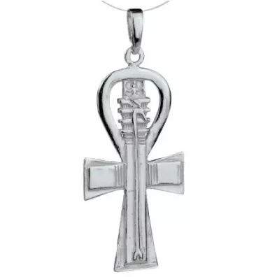 Sotis Krzy Ankh z lask, nieoksydowany Ag925, 6,7g