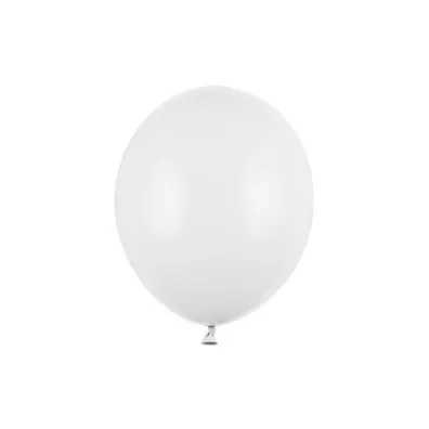 PartyDeco Balony Strong Pastel Pure White 30cm