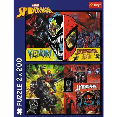 Puzzle 2x200 el. Dzie� i noc Spidermana Trefl