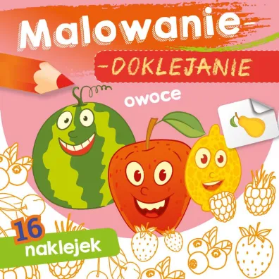 Pakiet dla przedszkolaka. Malowanie-doklejanie: Owoce, Warzywa, Zwierz�ta na wsi, Dinozaury + Kredki Bambino