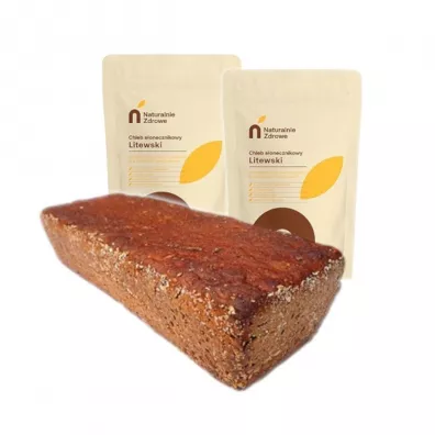 Naturalnie Zdrowe Mieszanka do wypieku chleba litewskiego sonecznikowego 100% ytniego Zestaw 2 x 500 g