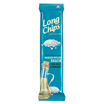 Long Chips Chipsy ziemniaczane o smaku soli morskiej z octem 75 g