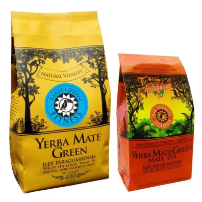 Mate Green Yerba Mate: Fitness + Mas Energia Guarana Zestaw 400 g + 200 g
