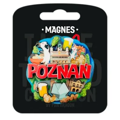 Pan Dragon Magnes I love Poland Pozna�