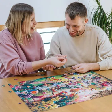 Puzzle 1000 el. Przyj�cie Myszki Mickey Trefl