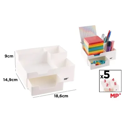 Mp Main Paper Organizer na biurko z szufladk� bia�y