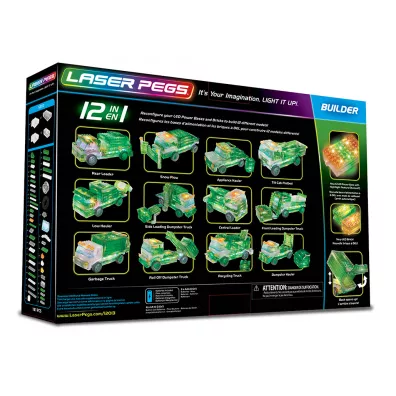 Klocki. Laser Pegs. Garbage Truck 12 w 1
