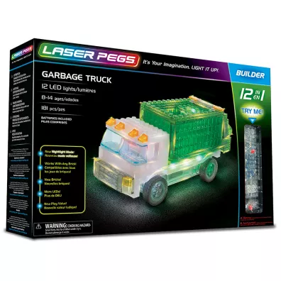 Klocki. Laser Pegs. Garbage Truck 12 w 1