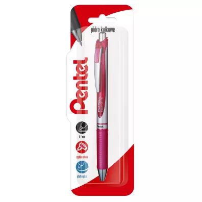 Pentel Pi�ro kulkowe EnerGel BL77 r�owy 0.7mm