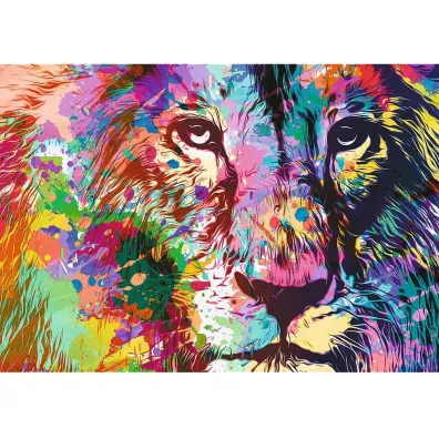 Puzzle 1000 el. Kolorowy lew Trefl