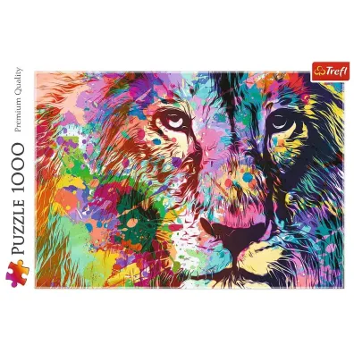 Puzzle 1000 el. Kolorowy lew Trefl