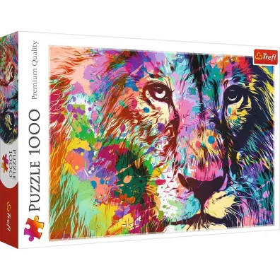 Puzzle 1000 el. Kolorowy lew Trefl