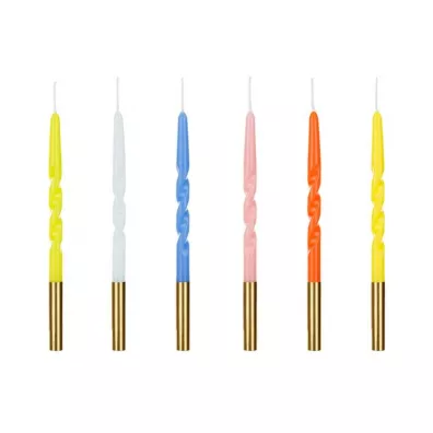 PartyDeco wieczki urodzinowe zakrcone 14cm
