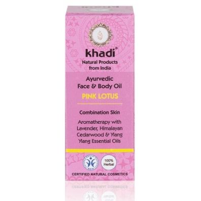 Khadi Ajurwedyjski olejek do twarzy i ciaa z rowym lotosem 10 ml
