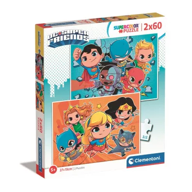 Puzzle 2x60 el. Super Kolor WB DC Comics Clementoni
