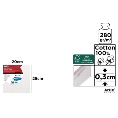 Artix Tablica malarska 20x25x0,3cm 280G/m2