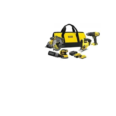 Stanley Zestaw v20 sfmck412mds (sfmcd711 + sfmcs600 + sfmcs500b + sfmcw220b) 1x4,0 1x2,0ah +acc torba