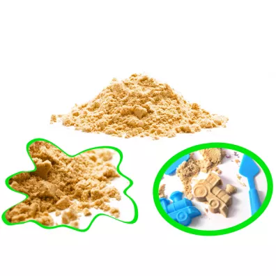 Piasek Kinetyczny 2kg foremki piaskownica zestaw XXL plastyczny kreatywny beowy