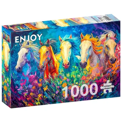 Puzzle 1000 Kolorowy galop Enjoy