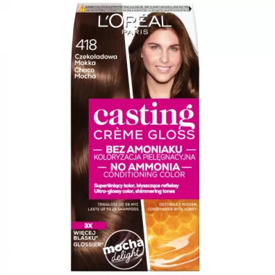 LOreal Paris Casting Creme Gloss farba do wosw 418 Czekoladowa Mokka