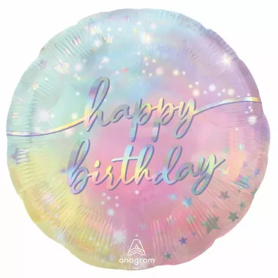 Amscan Balon foliowy Urodzinowy standard okrgy 43cm