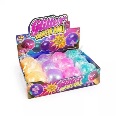 Brokatowa pi�ka ze �wiate�kiem 7cm MIX One for Fun