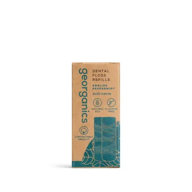 Georganics Refill, Naturalna ni� dentystyczna, English Peppermint 2 x 30 m