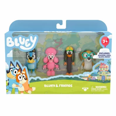 Bluey Figurki 4Pak Przyjaciele