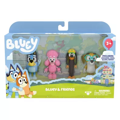 Bluey Figurki 4Pak Przyjaciele