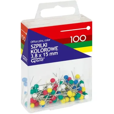 Grand Szpilki kolorowe 3,8x15mm 100 szt.